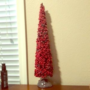 Árbol rojo decoración de navidad